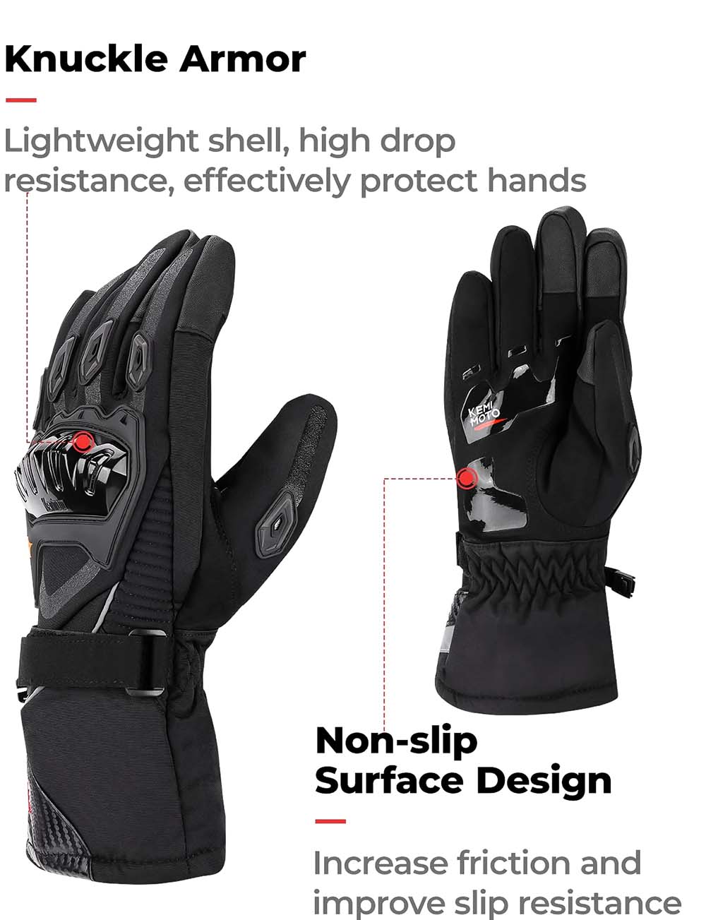 Winter Motorcycle Gloves - CE Certificate