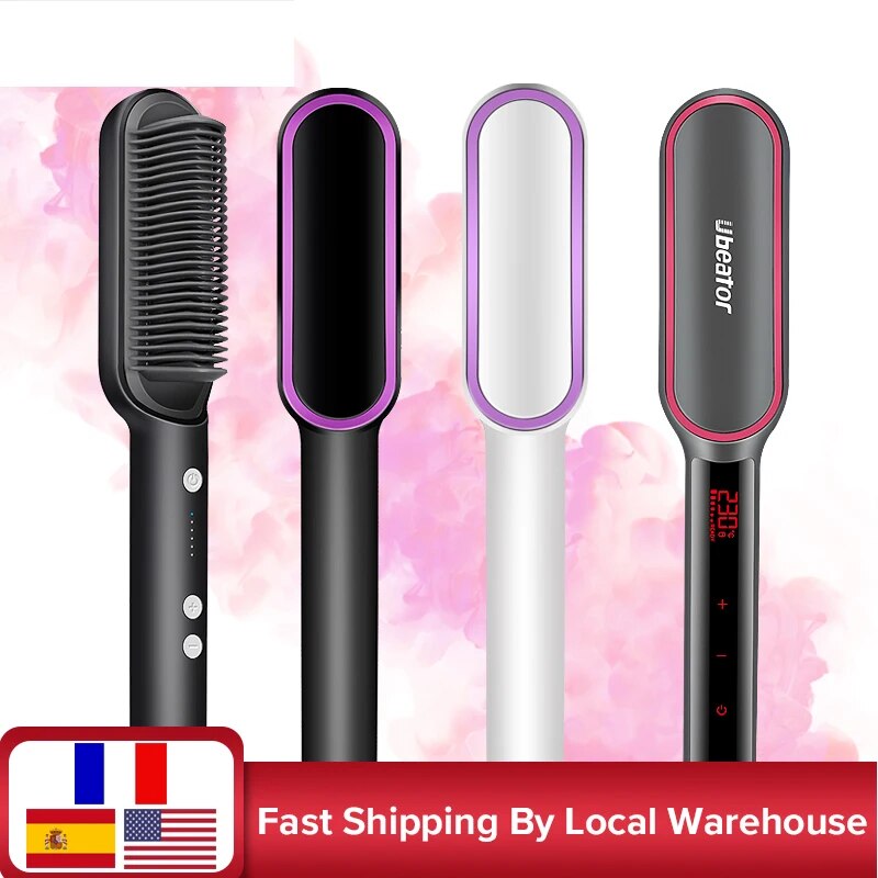 Negative Ion Hair Straightener Styling Comb