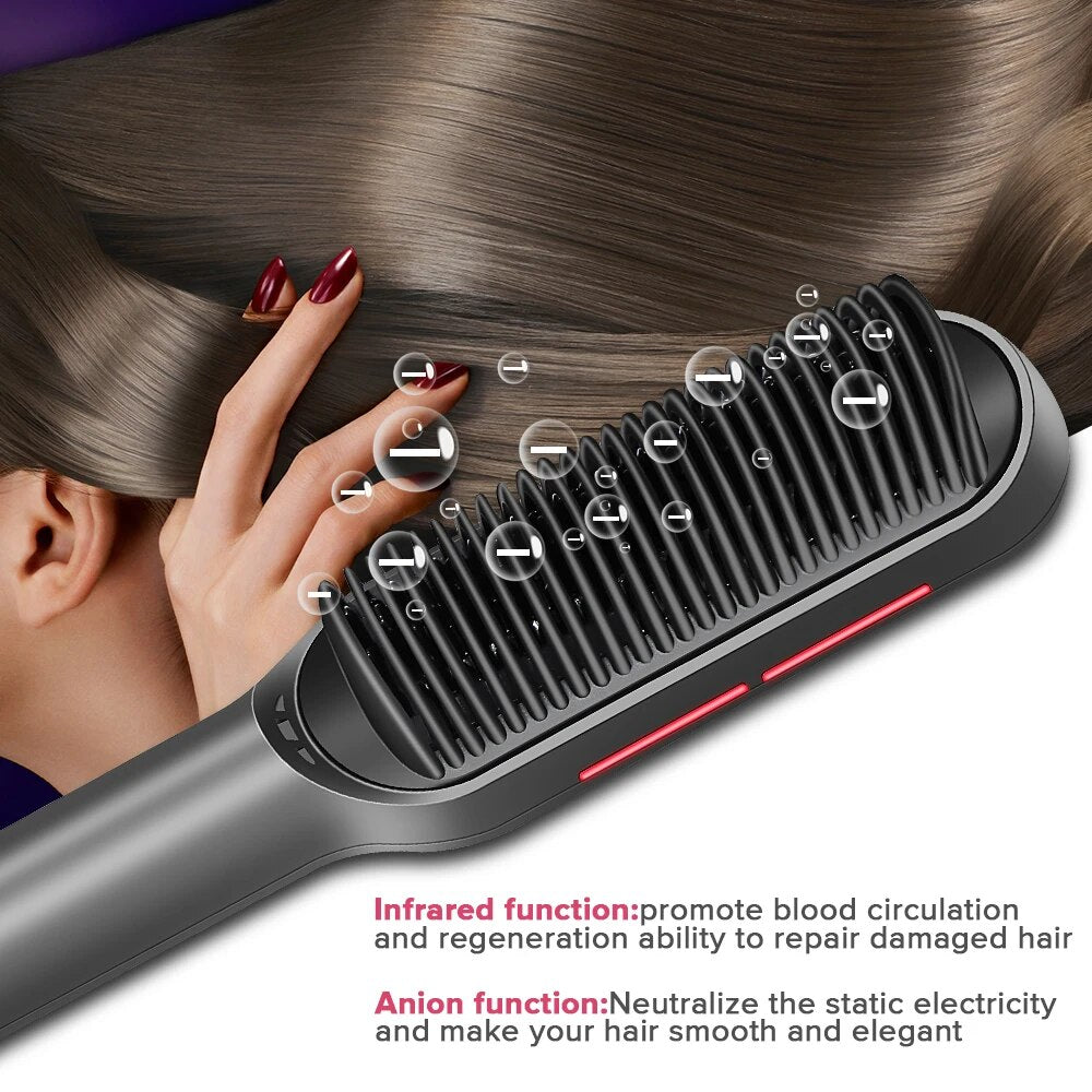 Negative Ion Hair Straightener Styling Comb